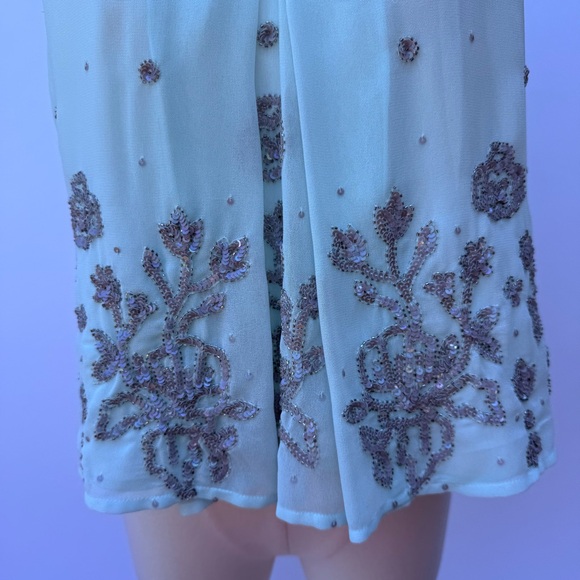 French Connection Crop Top Embellished Blouse Size 4 - Picture 5 of 12